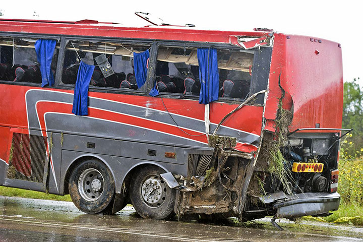 Accidente de Autobus en Laredo Texas